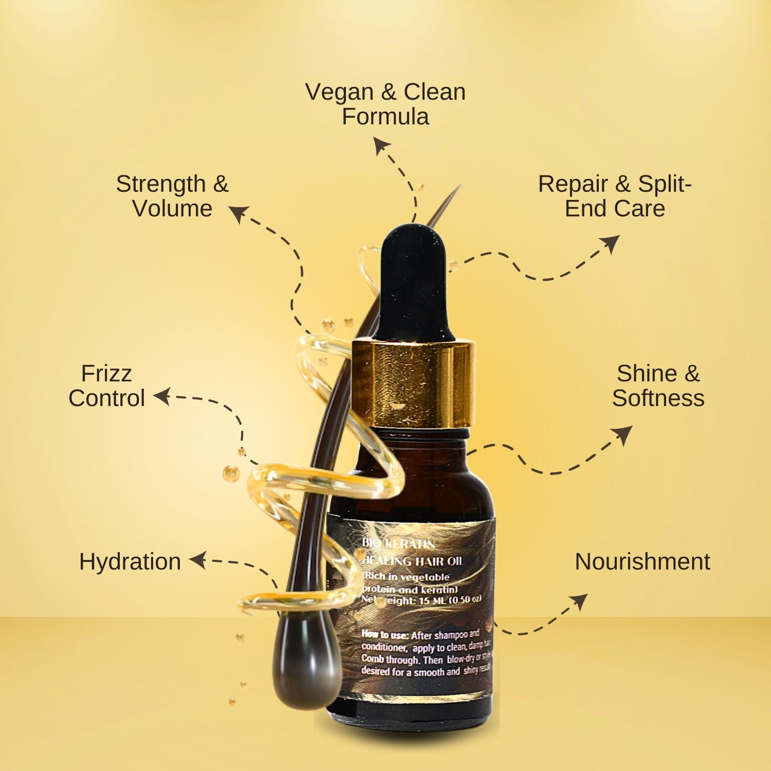 Bio Keratin Healing Hair Oil