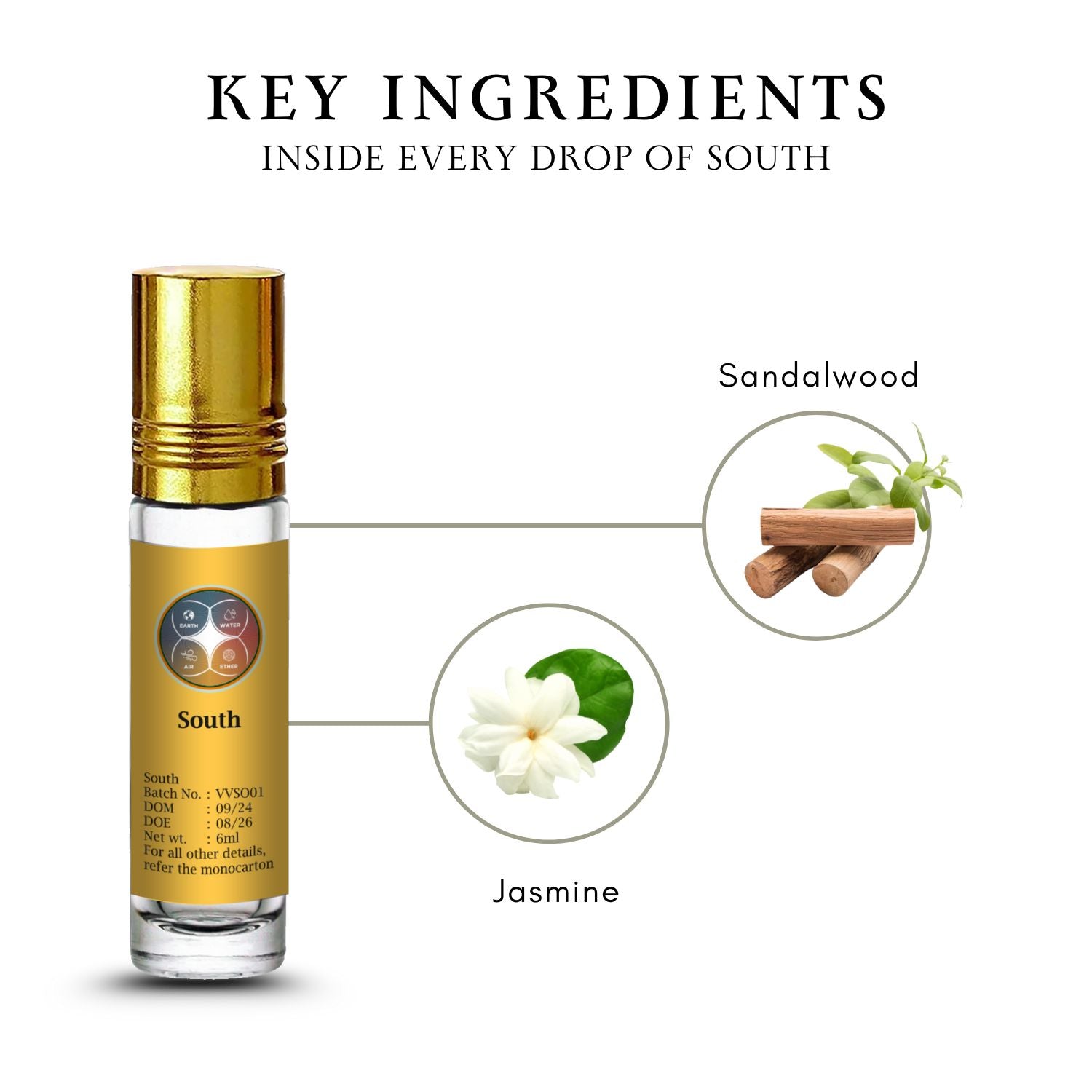 Vaastu Vaidyam Essential Oil Roll-Ons 30ml (5 x 6ml)