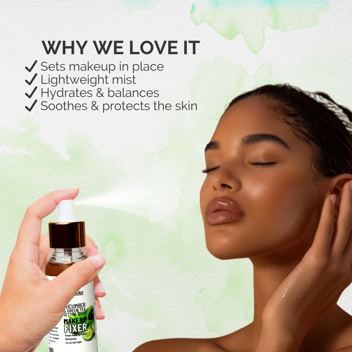 Abeers Cucumber & Green Tea Makeup Setting Spray (50ml)