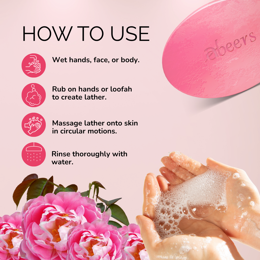 Abeers Handmade Rose Soap (100g)