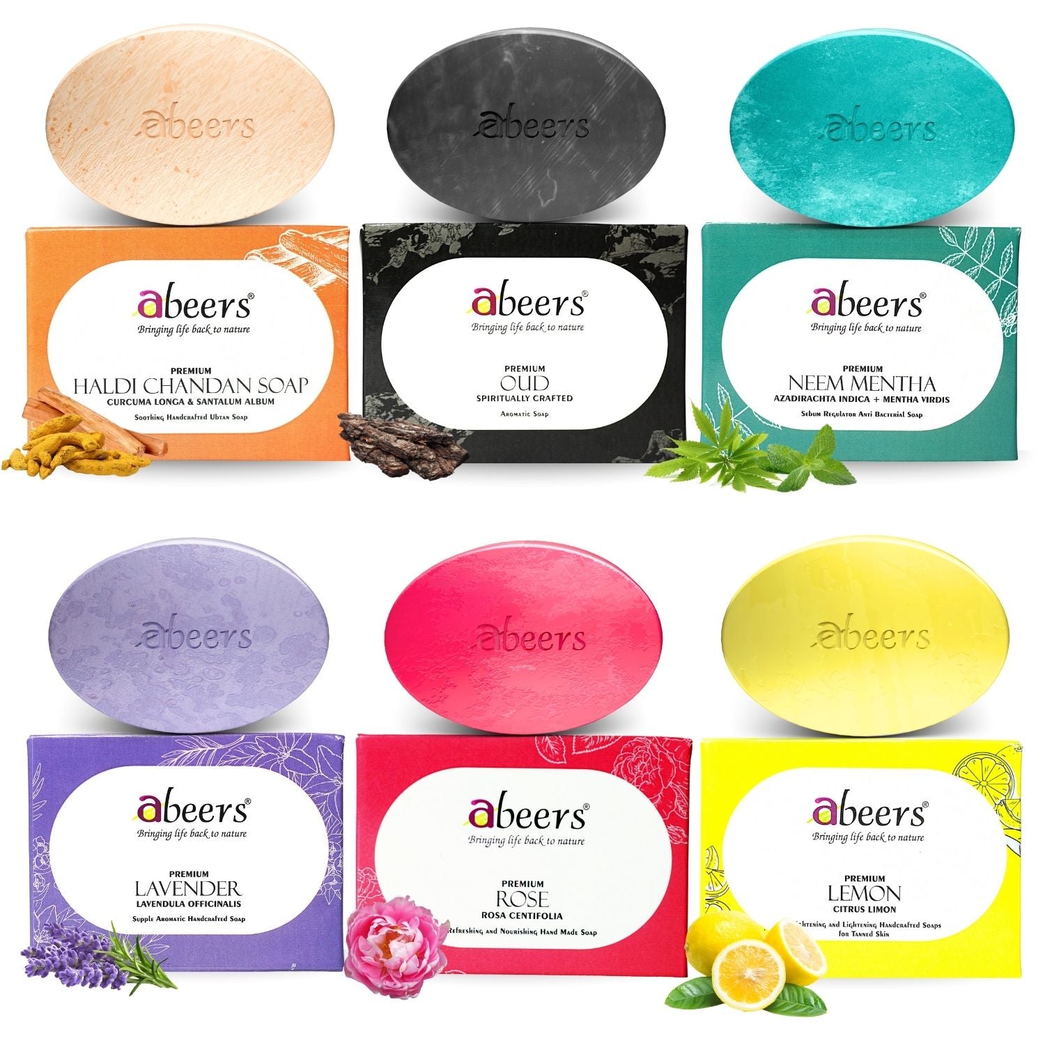 Abeers Handmade Soaps Combo –  (6 x 100g)