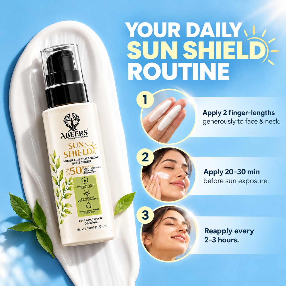 Sun Shield Mineral Sunscreen SPF 50 PA+++