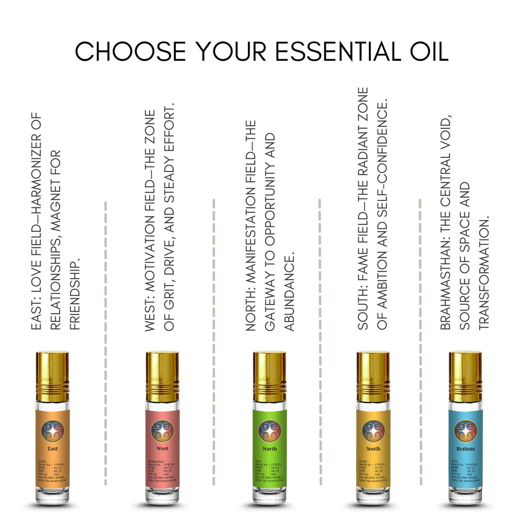 Vaastu Vaidyam Essential Oil Roll-Ons 30ml (5 x 6ml)