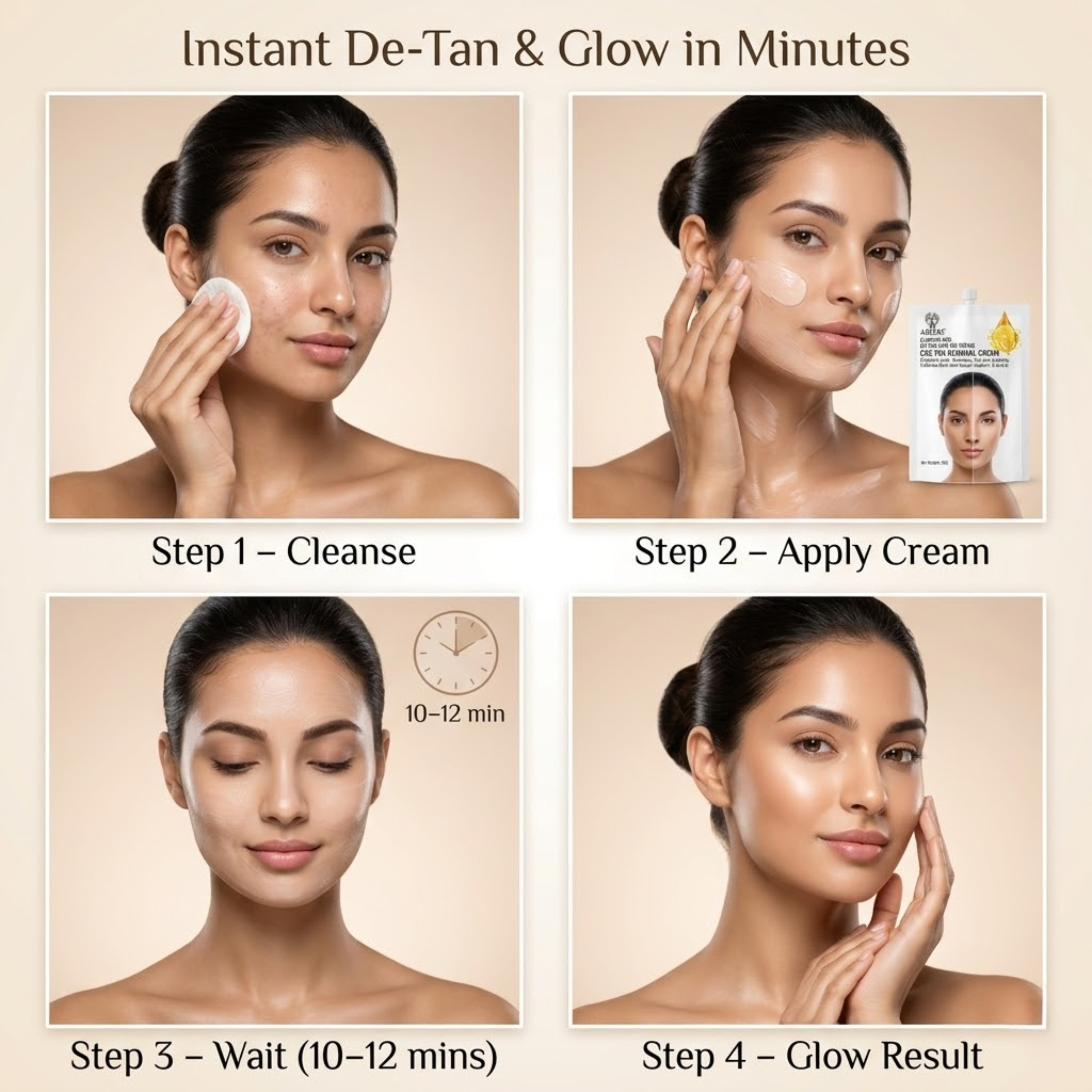 De-Tan Removal Cream with Vitamin C & E