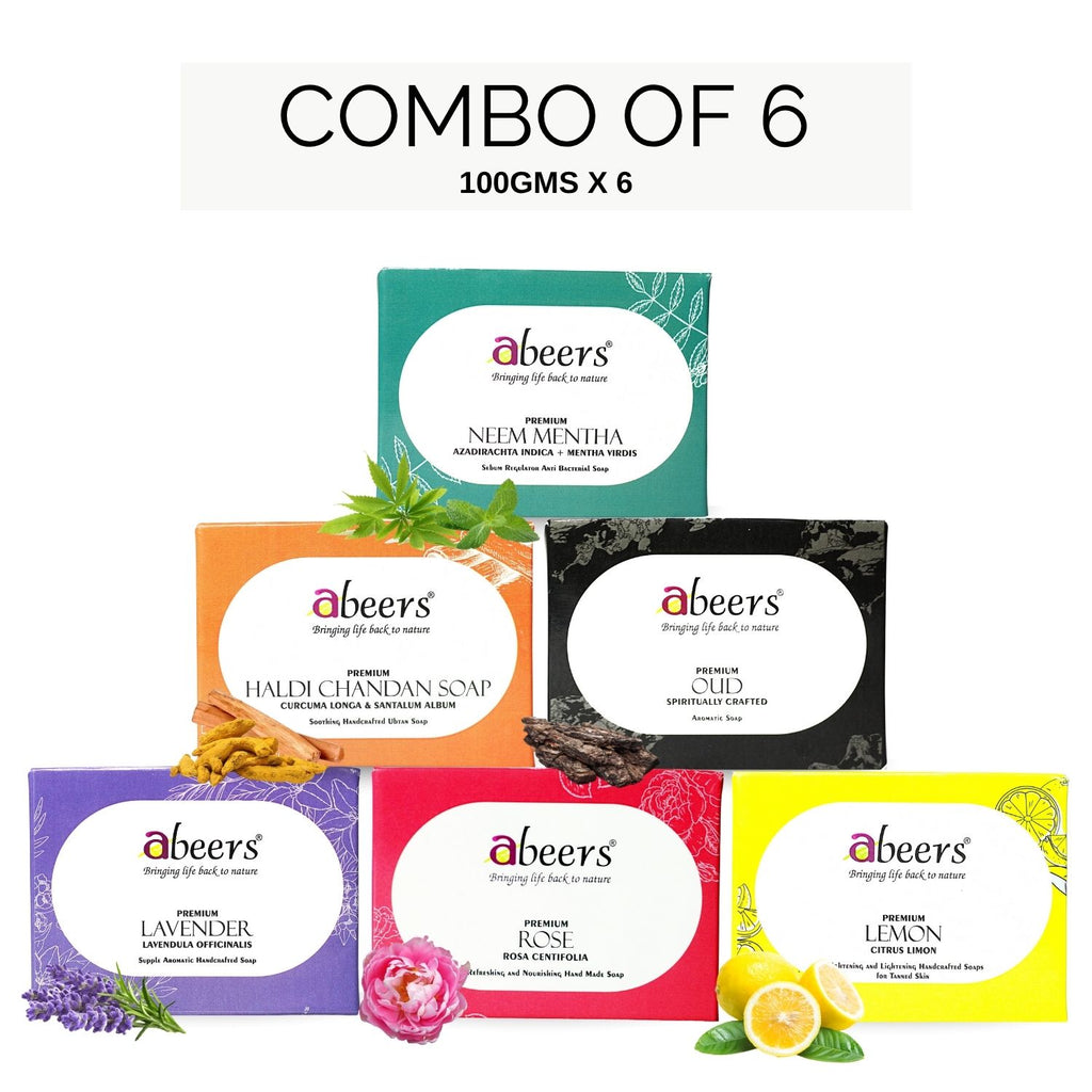 Abeers Handmade Soaps Combo –  (6 x 100g)