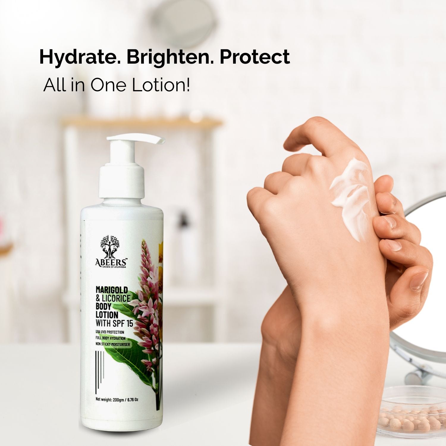 Abeers Marigold & Licorice Body Lotion SPF 15